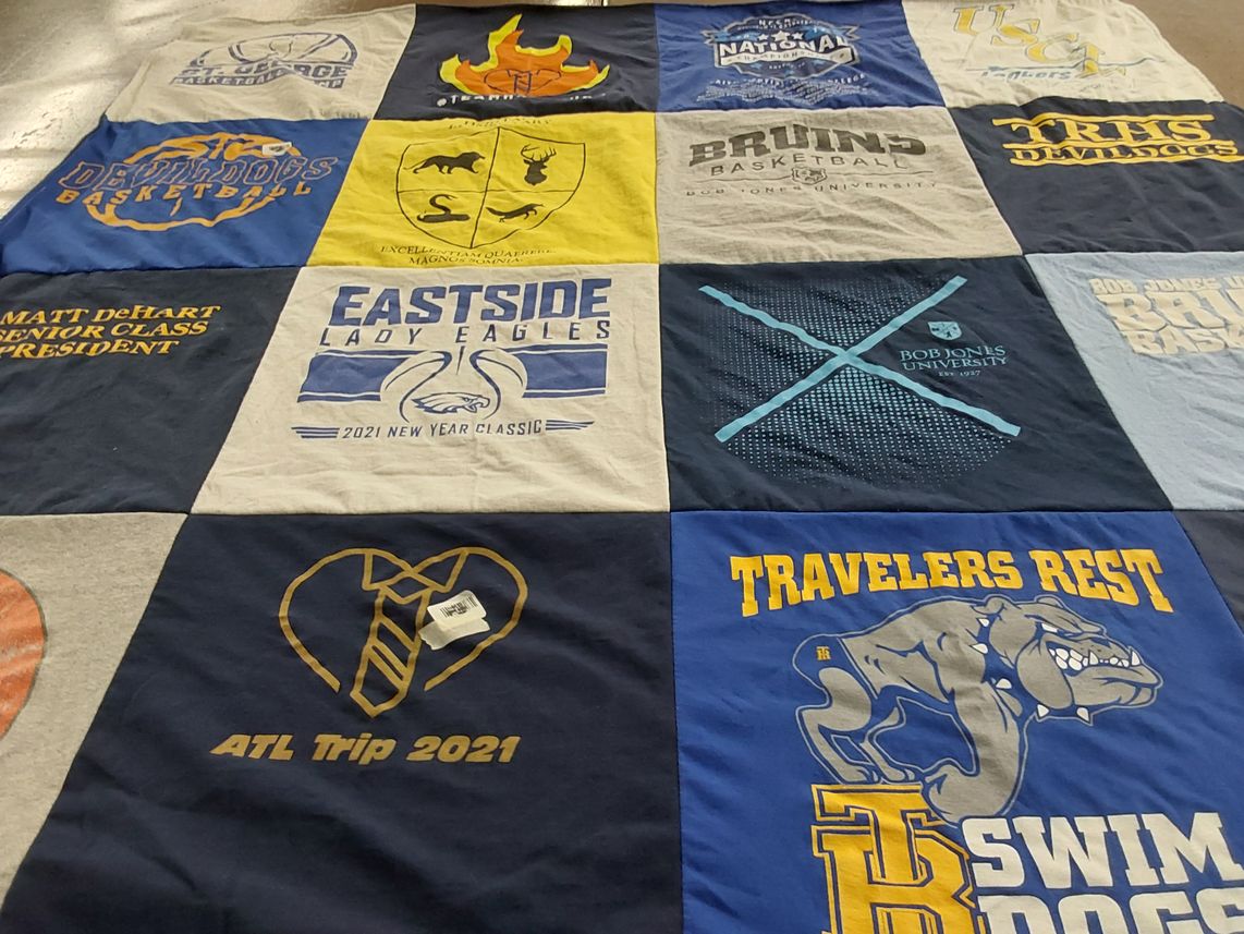 T-shirt quilt featuring devildogs basketball, bruisers basketball by Kaylie from PA
