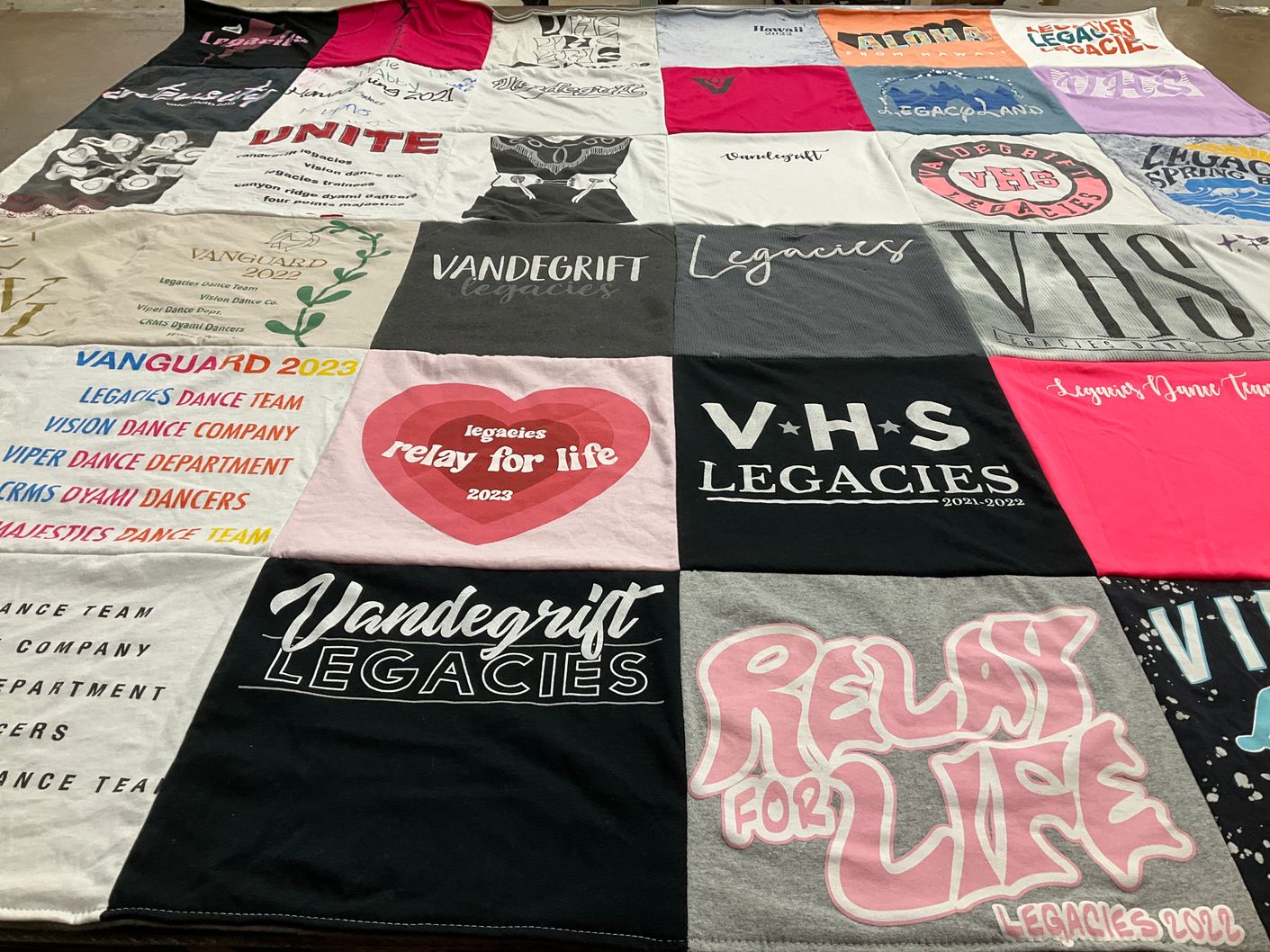 T-shirt quilt featuring vhs legacies by Paula from TX