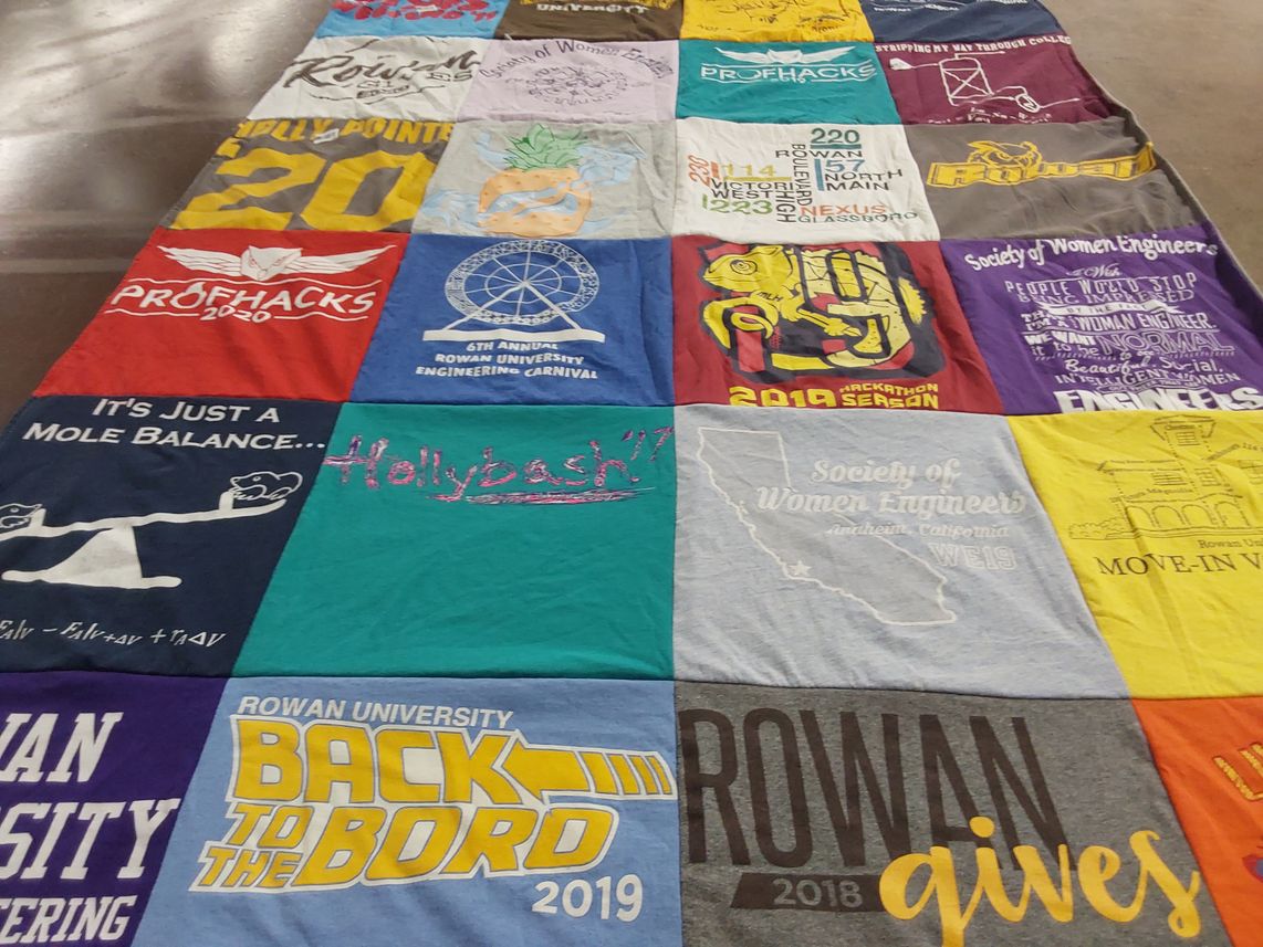 T-shirt quilt from rowan university by Holly from NJ