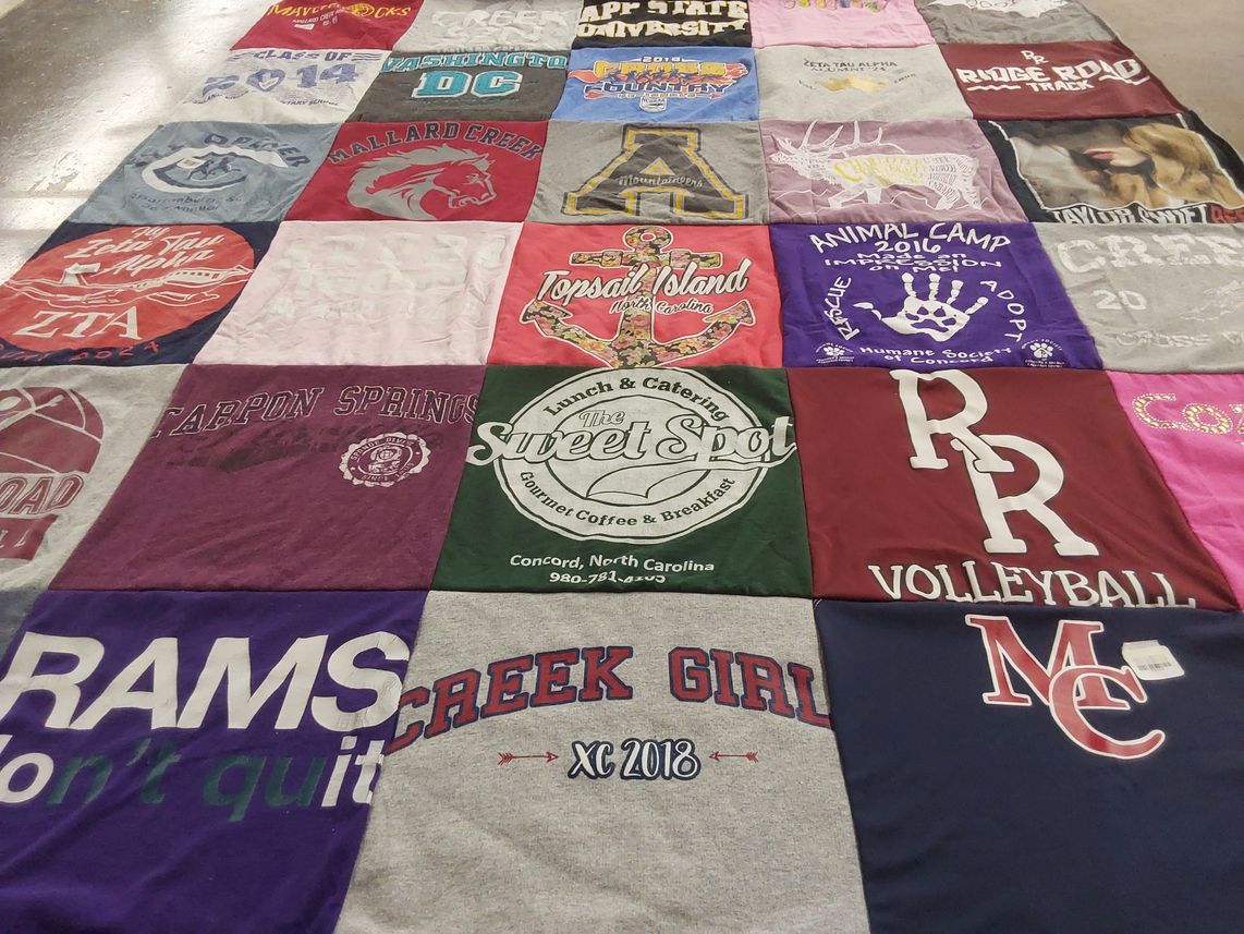 T-shirt quilt featuring volleyball team by Stacey from NC