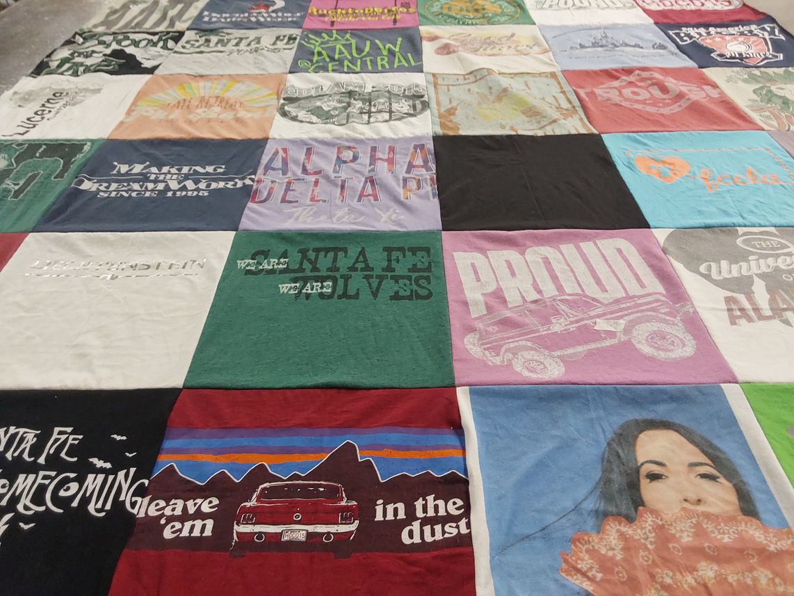 T-shirt quilt from university of alabama by Alexandria from WI