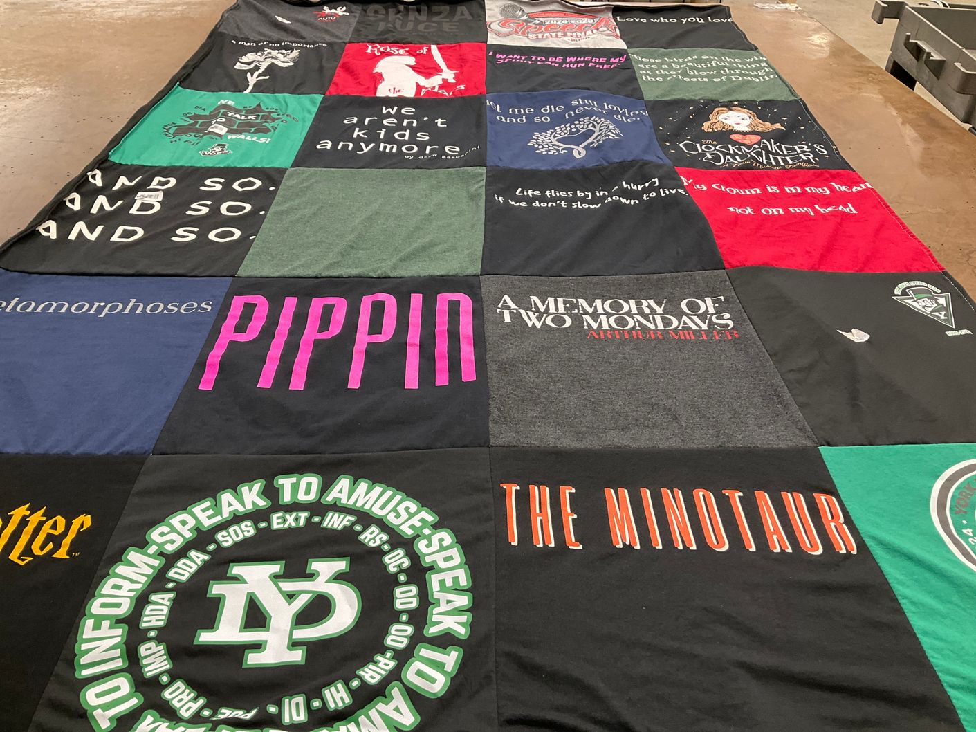T-shirt quilt from northern dubuque high school by Theresa from IL