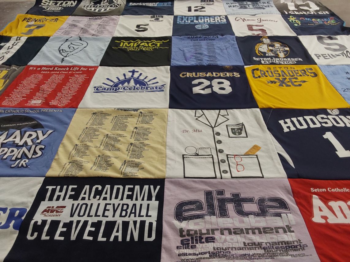 T-shirt quilt featuring crusaders by Mary from OH