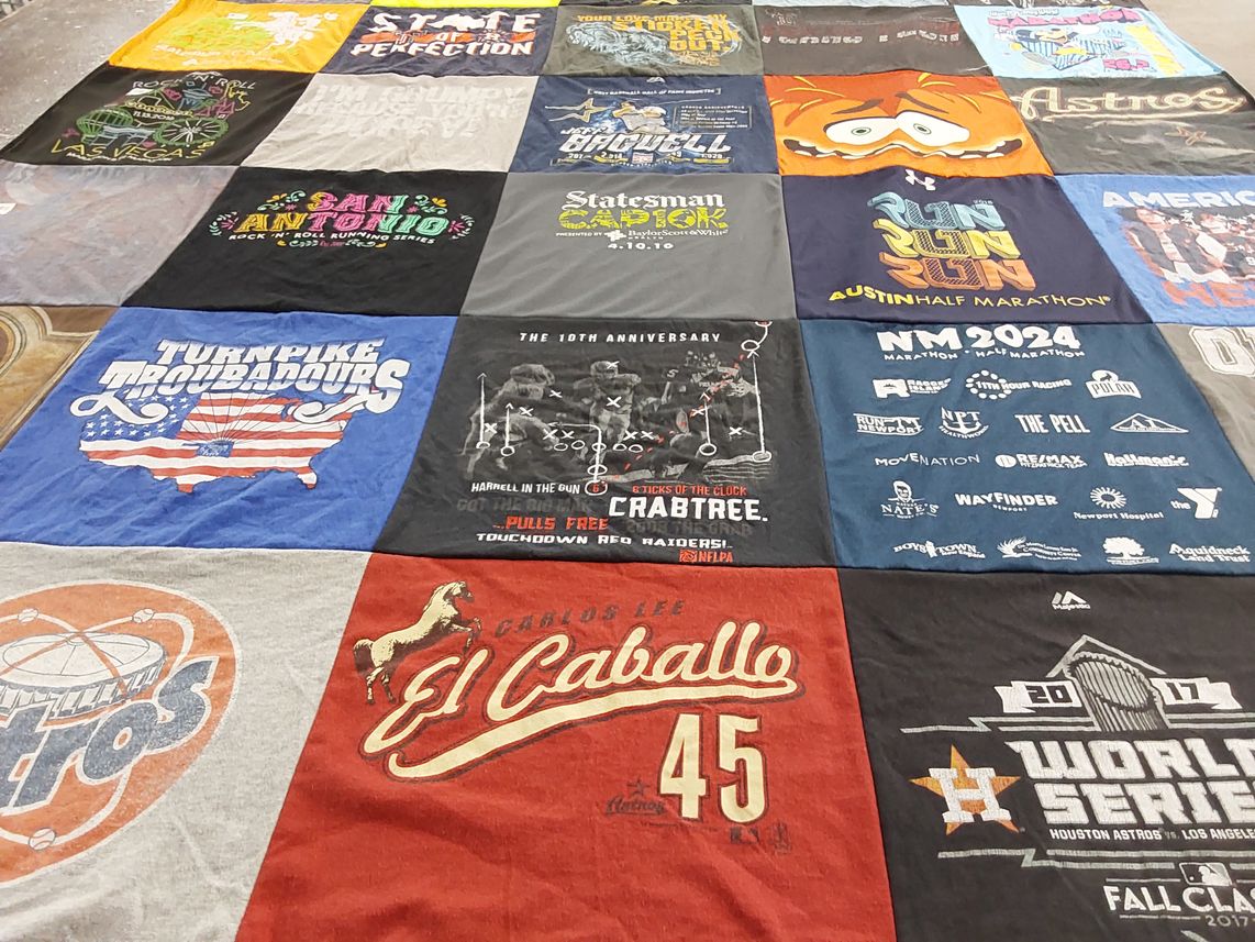 T-shirt quilt featuring houston astros by Russell from TX