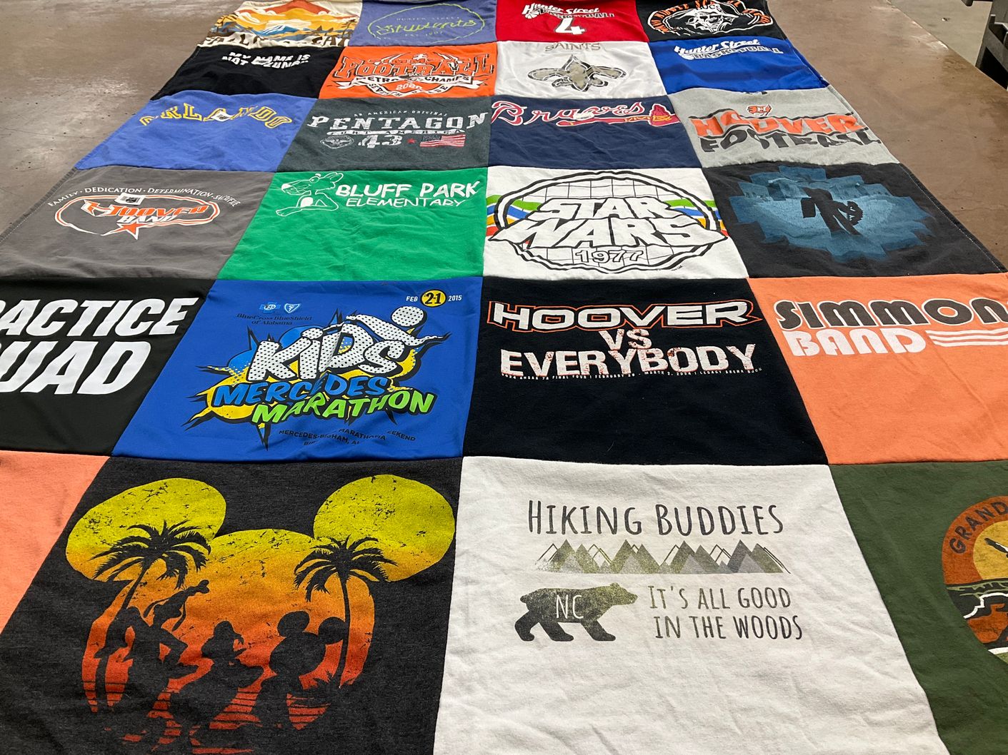 T-shirt quilt featuring hoover high school football by Andrew from AL