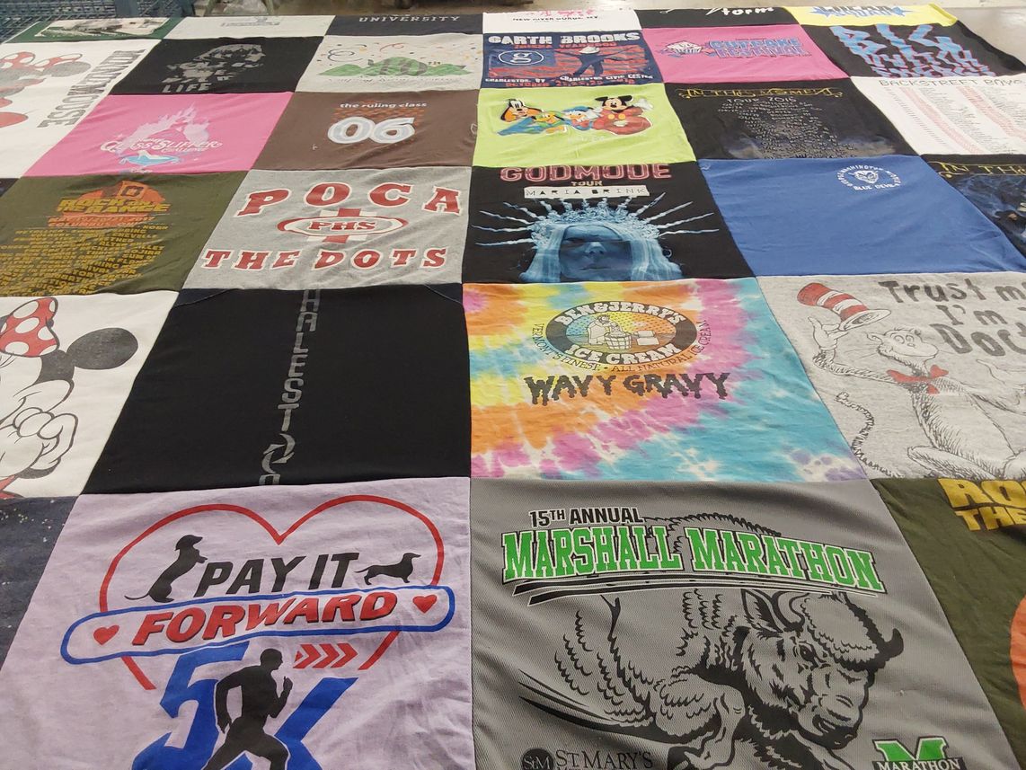 T-shirt quilt from marshall university by Ashtin from WV