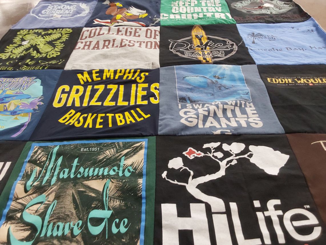 T-shirt quilt featuring memphis grizzlies basketball by Amy from TN