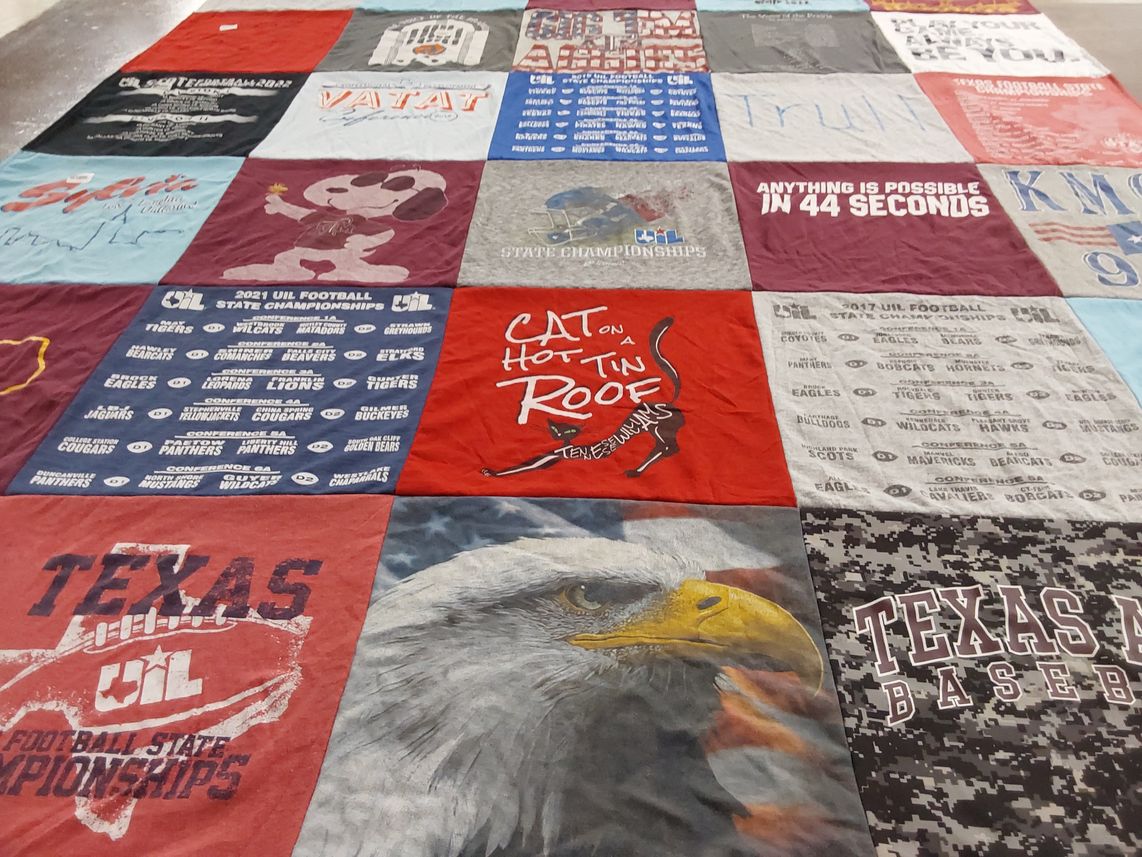 T-shirt quilt from texas a&m university by Susan from TX