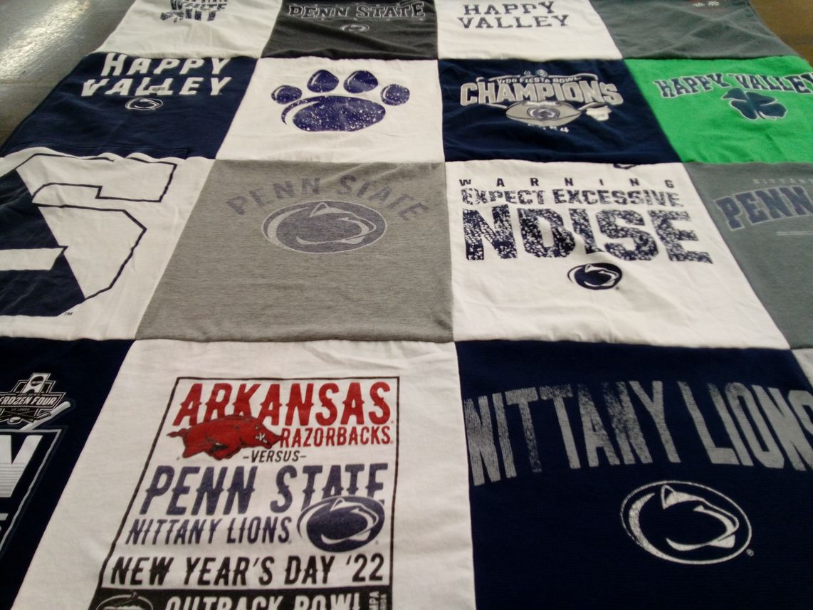 T-shirt quilt featuring penn state nittany lions by Michele from PA