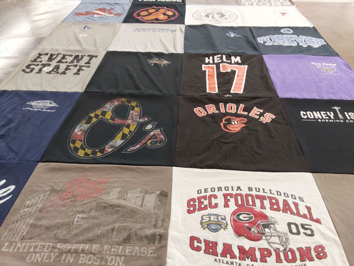 T-shirt quilt featuring georgia bulldogs by Alex from MA