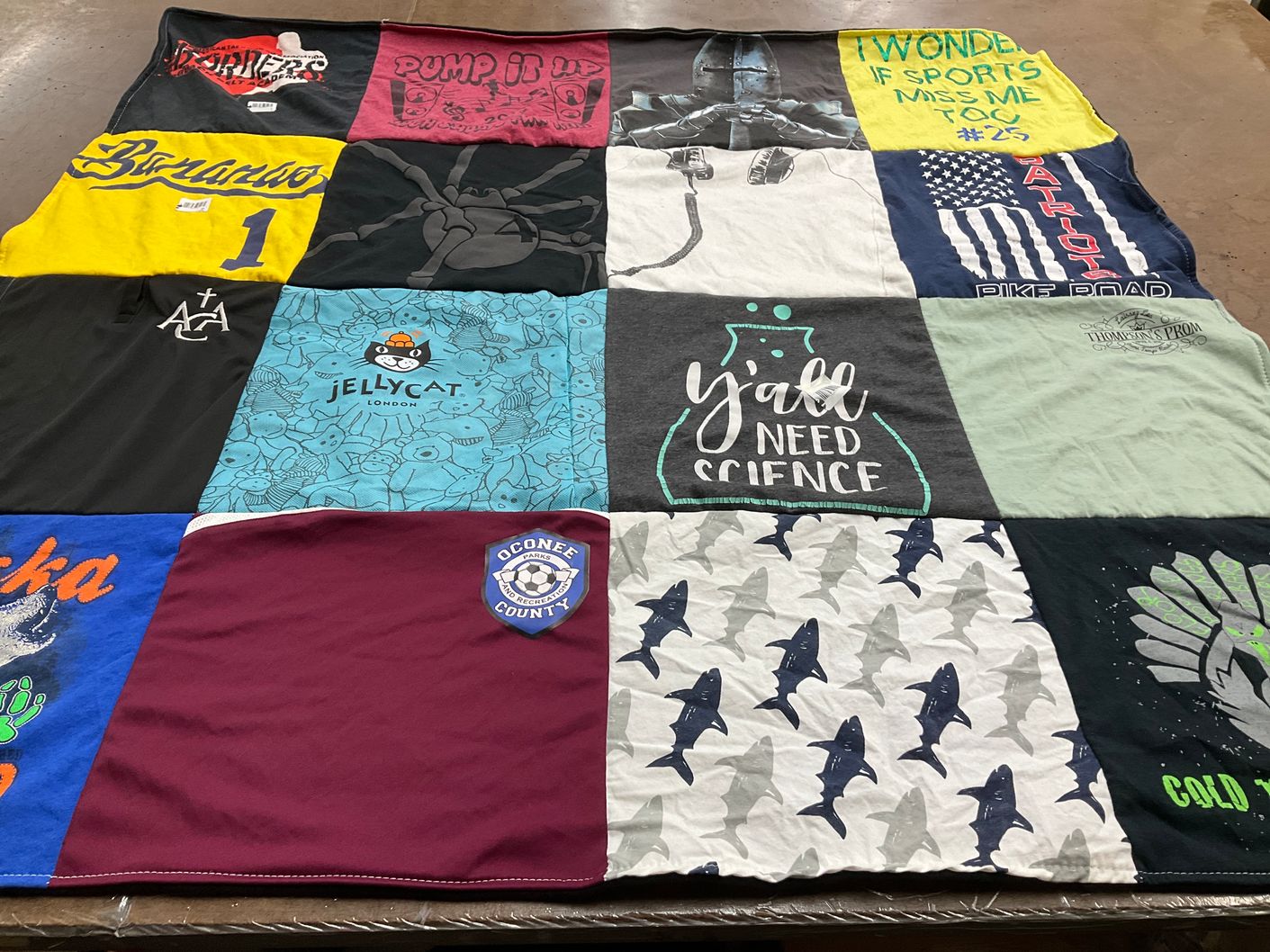 T-shirt quilt featuring oconee county soccer by New from AL