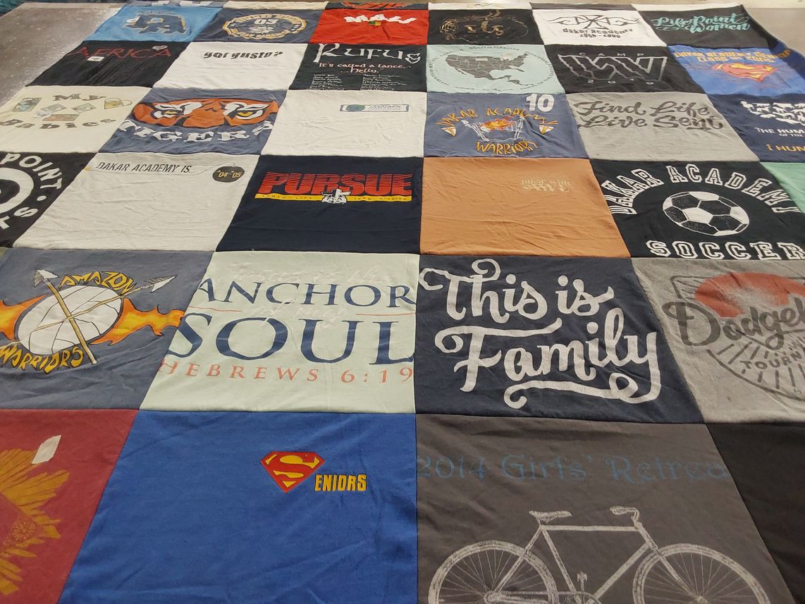 T-shirt quilt featuring warriors by Jennifer from TN