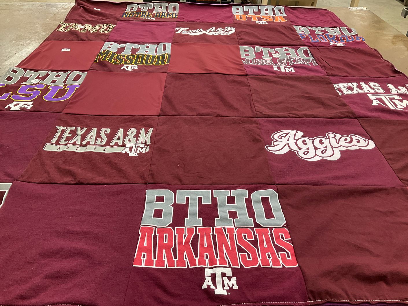 T-shirt quilt featuring texas a&m university, ut san antonio by Jason from TX