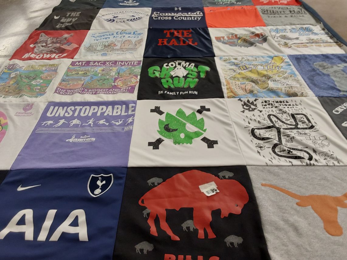 T-shirt quilt featuring tottenham hotspur football club by Laura from CA