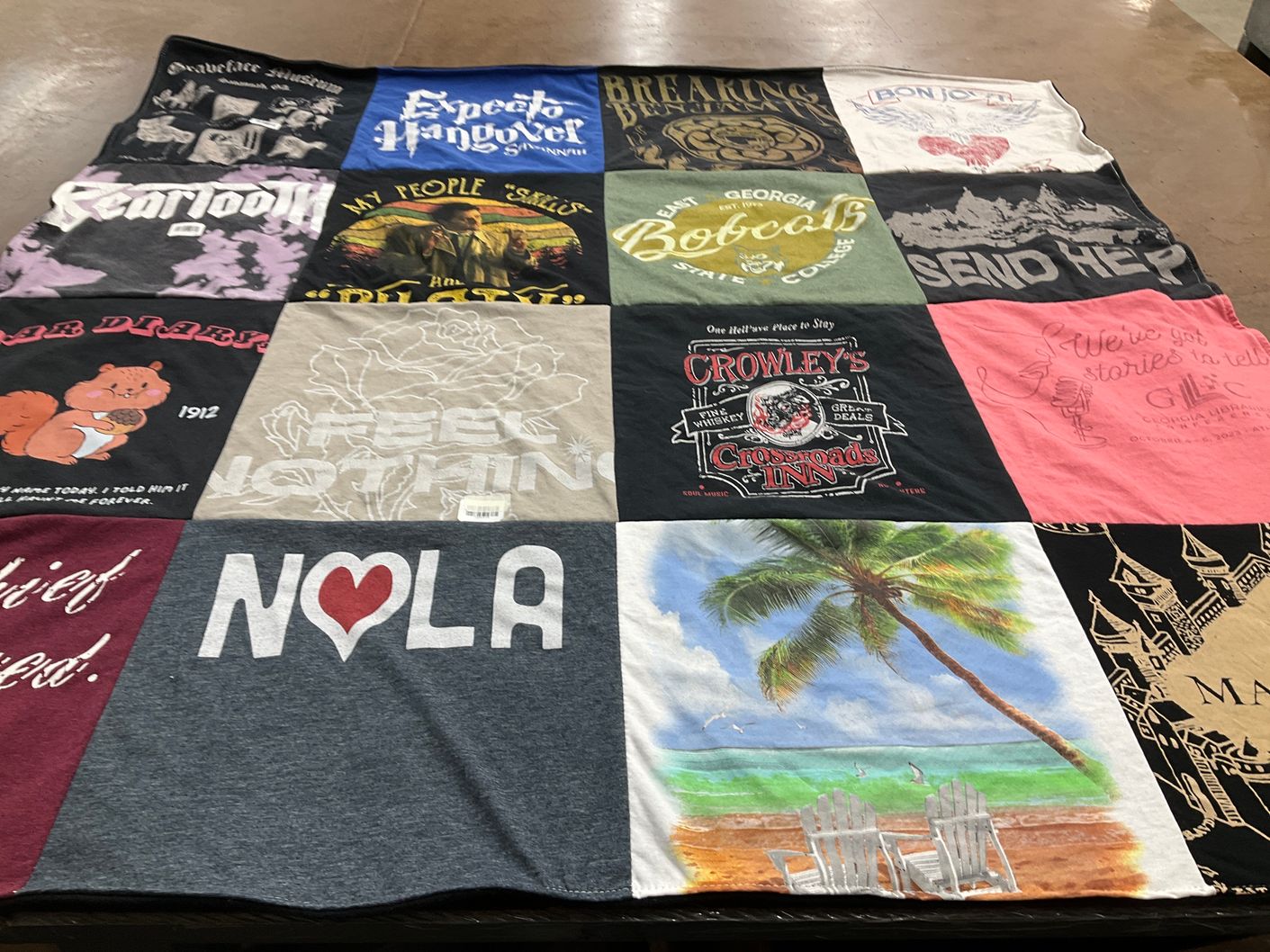 T-shirt quilt from danny gaudet bobcats college by Tabitha from GA