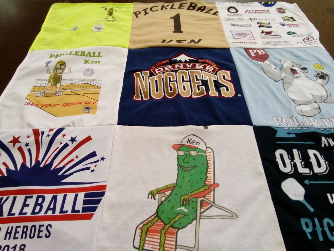 T-shirt quilt featuring denver nuggets by Maureen from CO