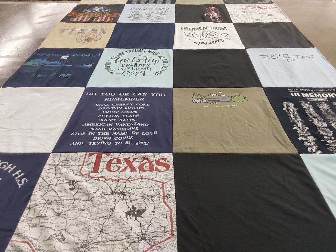 T-shirt quilt from high school by Deborah from FL