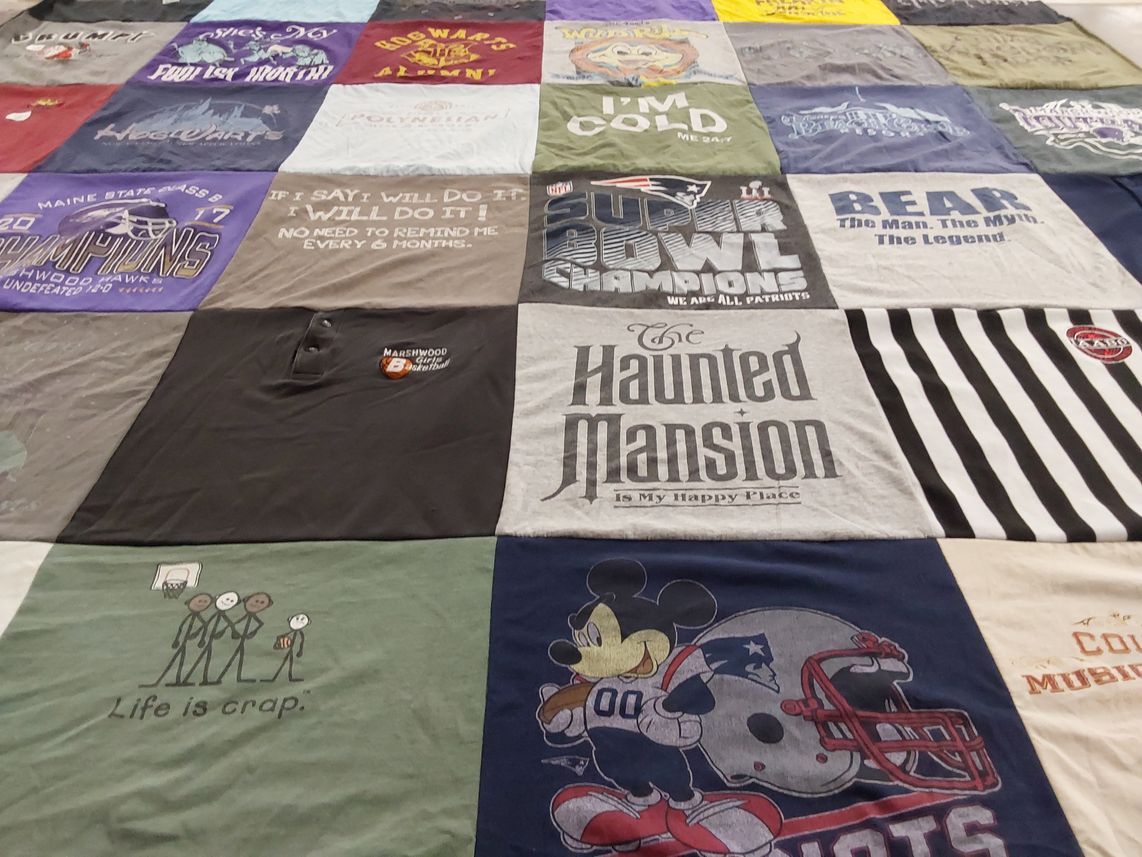 T-shirt quilt featuring new england patriots by Nancy from ME