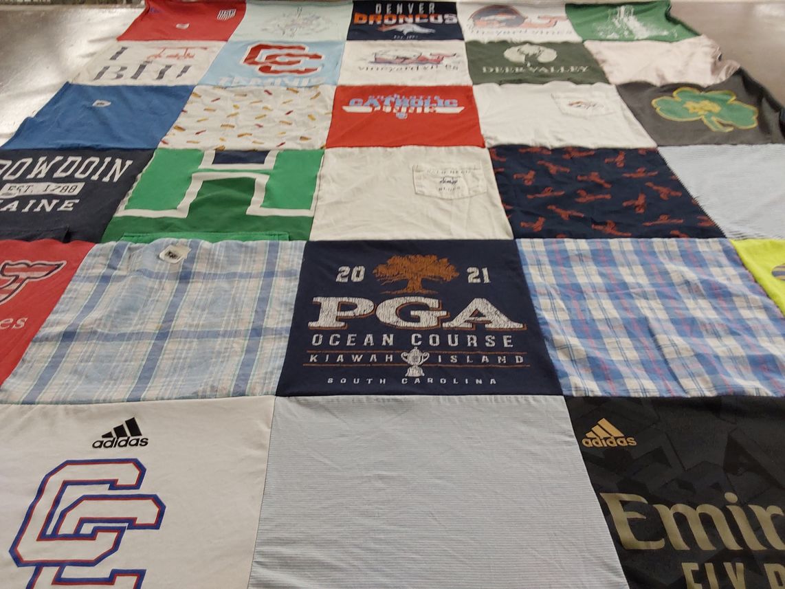T-shirt quilt featuring denver broncos by Carolee from NC