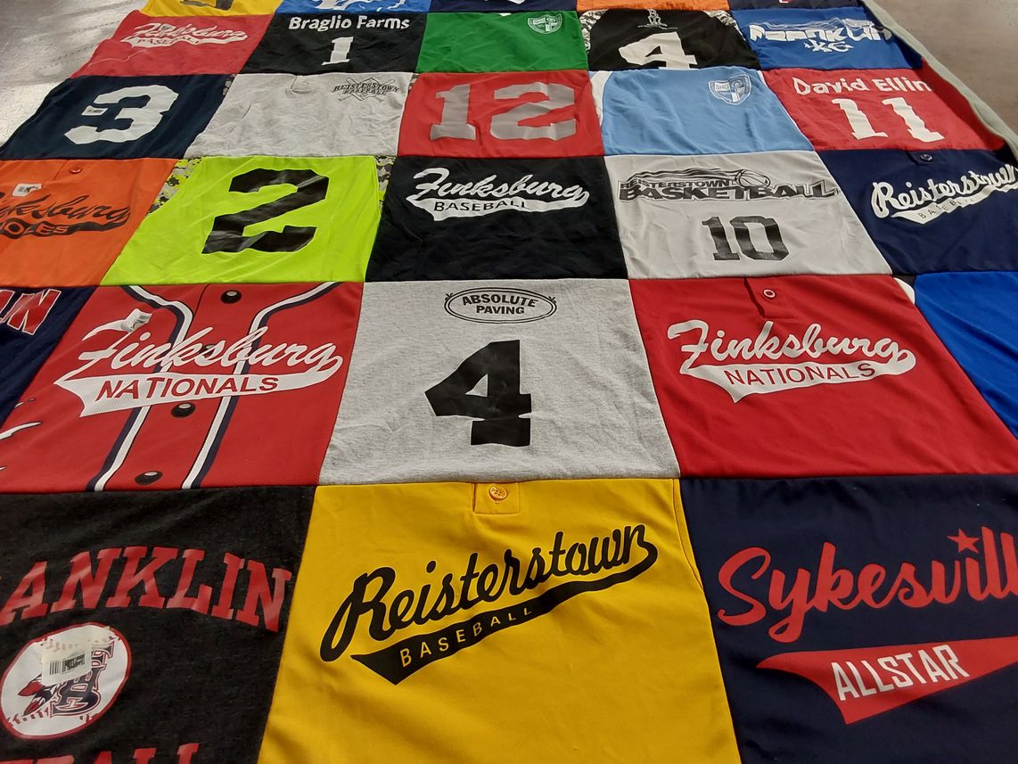 T-shirt quilt featuring finksburg nationals, reisterstown baseball by Melissa from MD