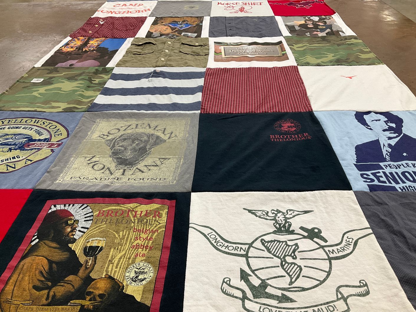 T-shirt quilt from university of texas at austin by Cathleen K from TX