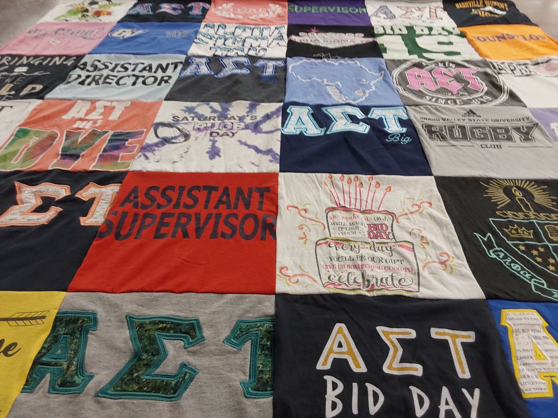 T-shirt quilt from murray state university by Ashley from MI