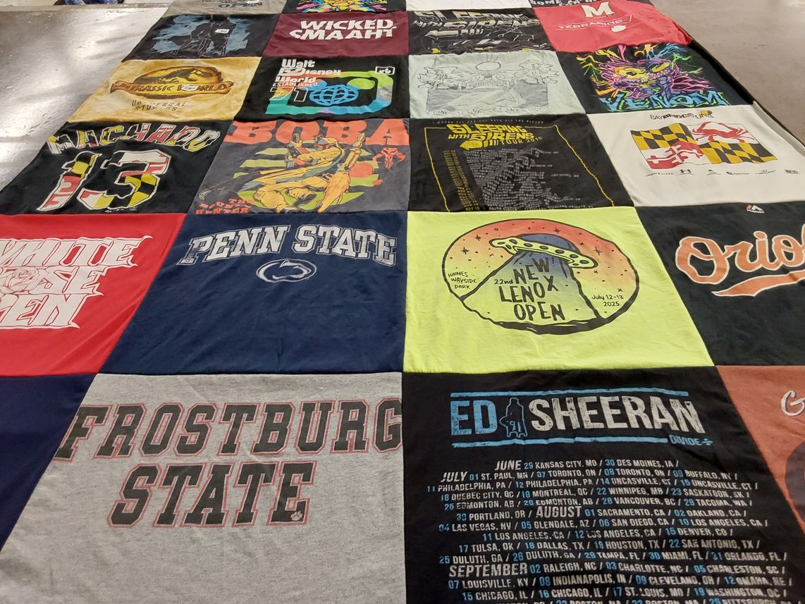 T-shirt quilt from pennsylvania state university, frostburg state university by Steven from IL