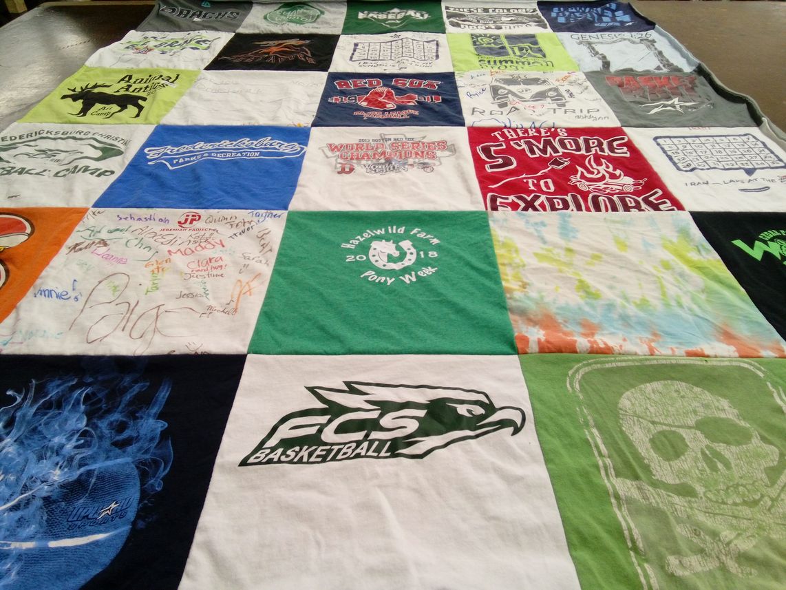 T-shirt quilt featuring frederick county schools basketball by Diana from VA