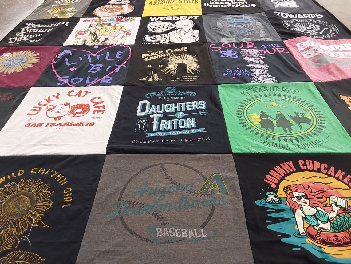 T-shirt quilt featuring arizona diamondbacks baseball by Shaina from AZ