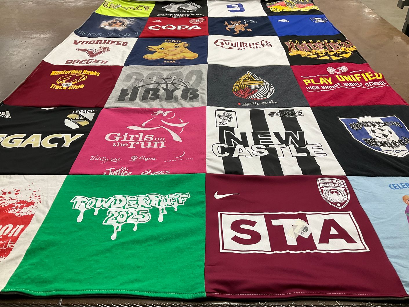 T-shirt quilt featuring mount olive elite soccer team by Donna from NJ