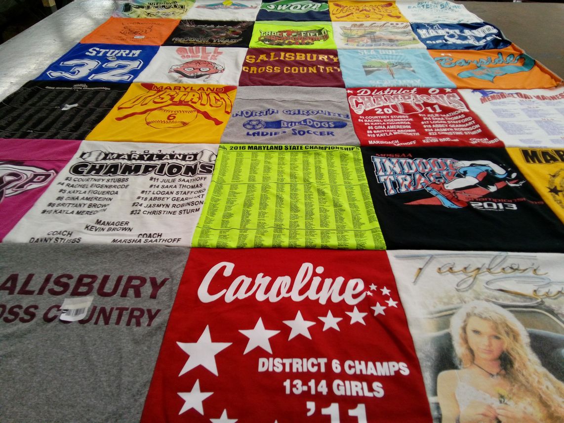 T-shirt quilt from salisbury university by Tracey from MD