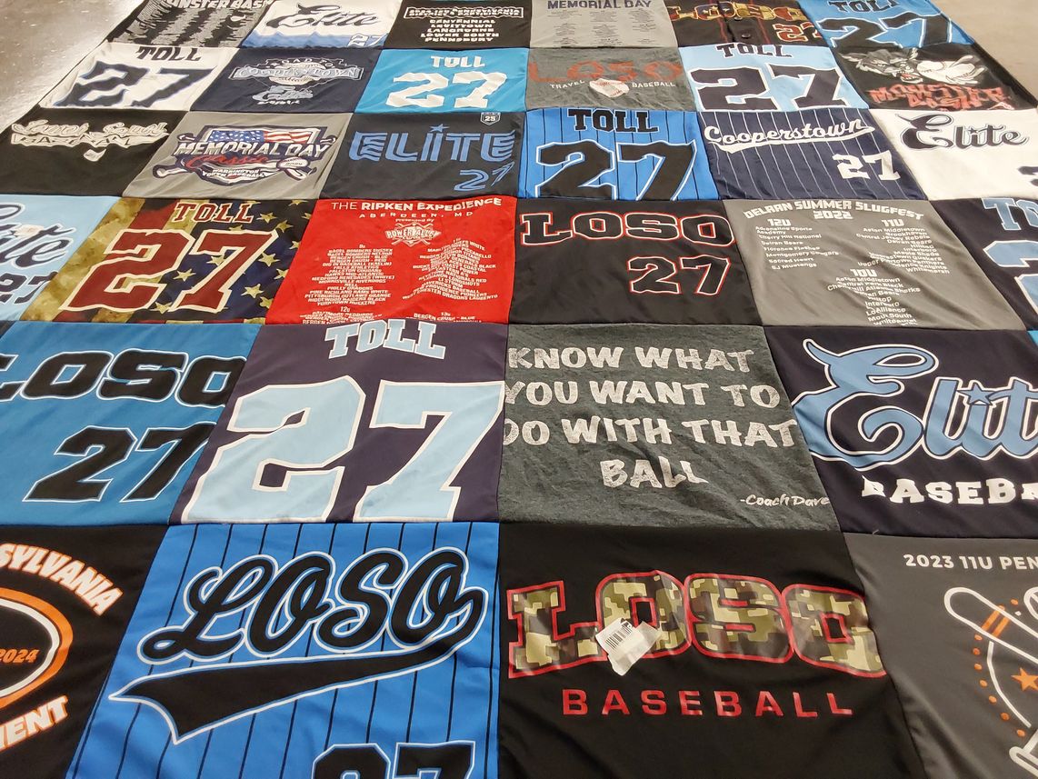 T-shirt quilt featuring loso baseball by stephanie from PA