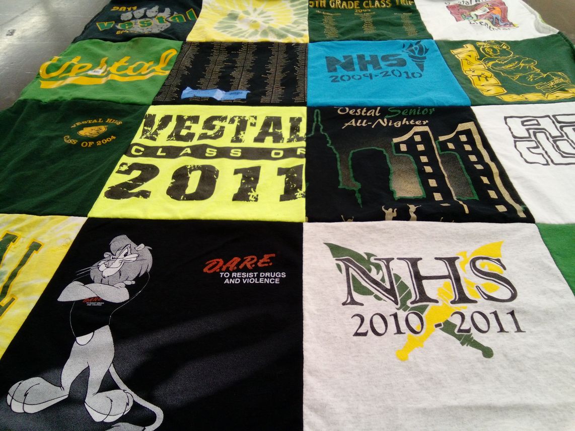 T-shirt quilt from vestal high school by Jonathan from VA