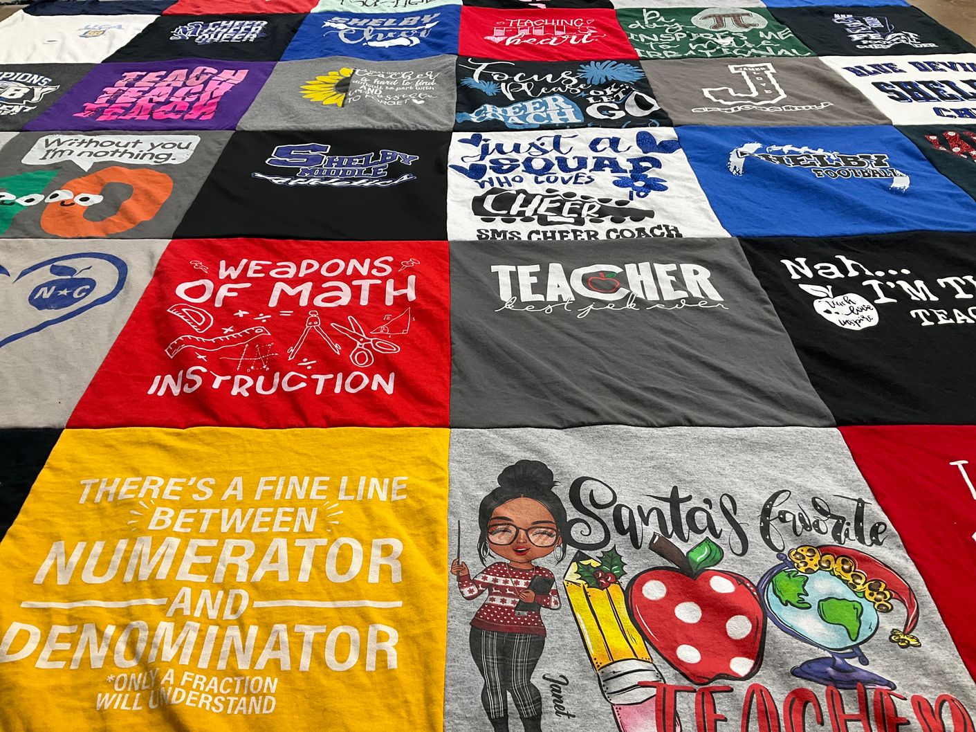 T-shirt quilt from shelby high school by Janet from SC