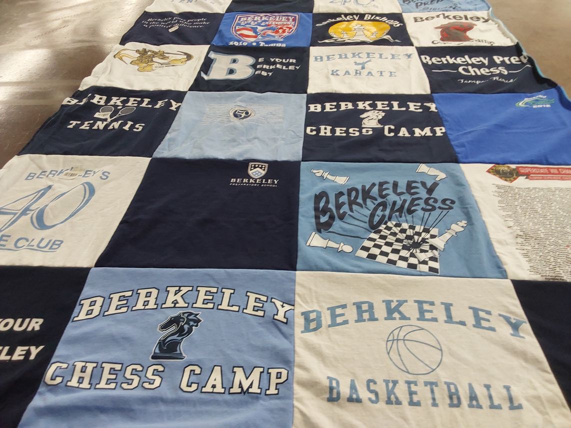 T-shirt quilt from berkeley preparatory school by Margaret from FL