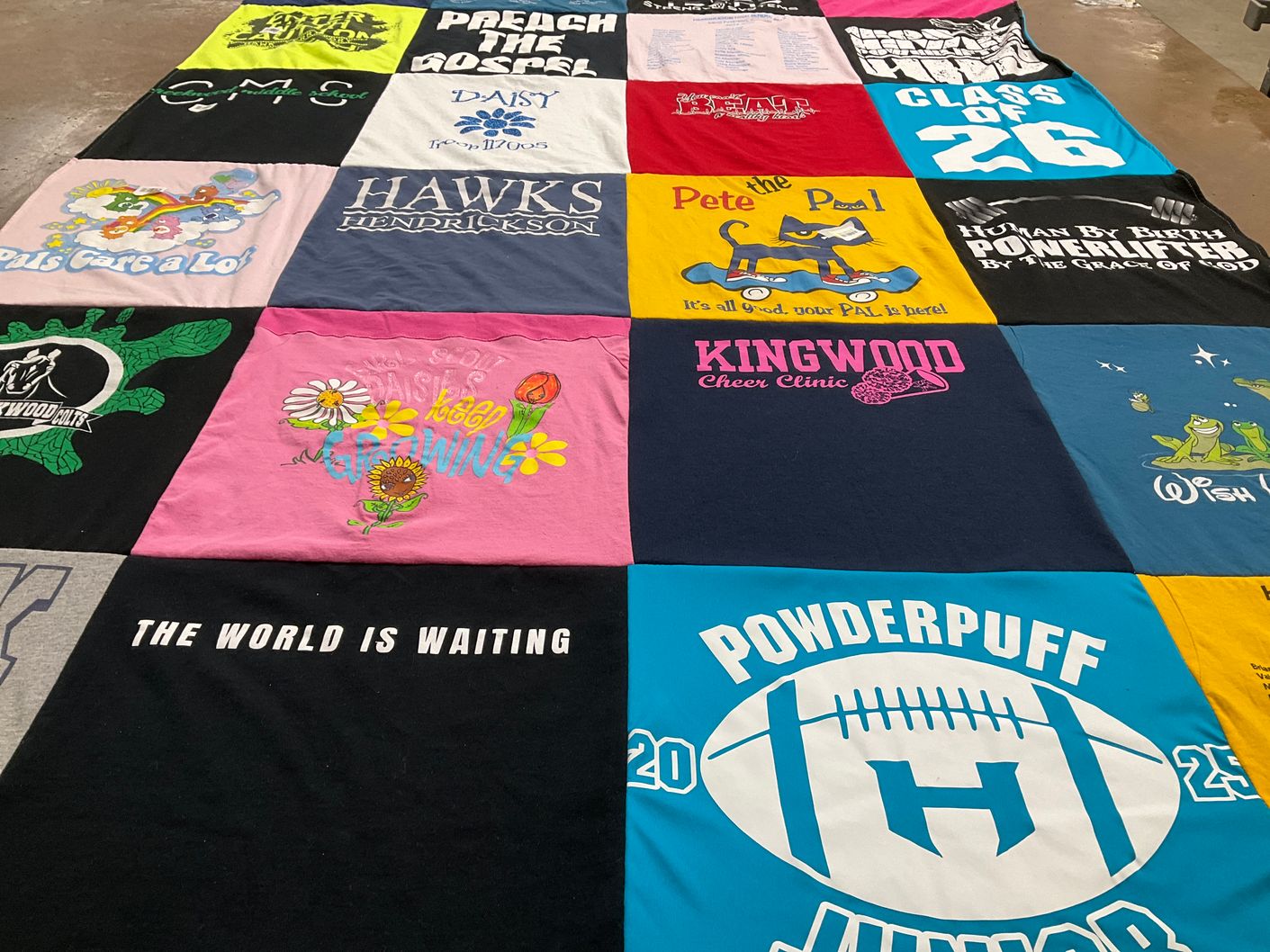 T-shirt quilt from kingwood high school by Burnice from TX