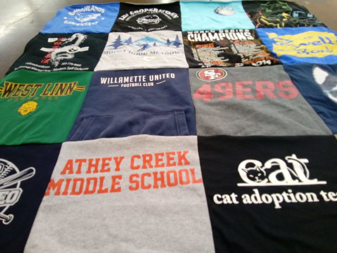 T-shirt quilt featuring san francisco 49ers by Erica from OR
