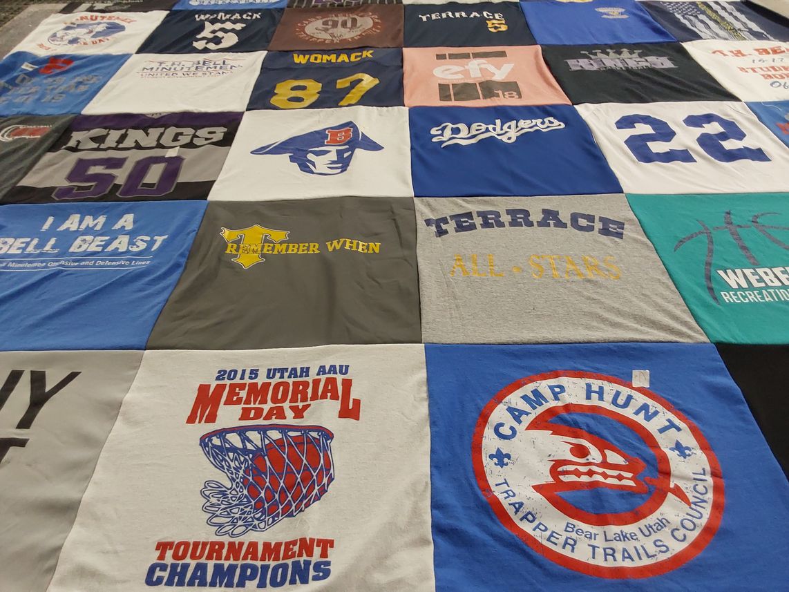 T-shirt quilt from terrace high school by Brenda from UT