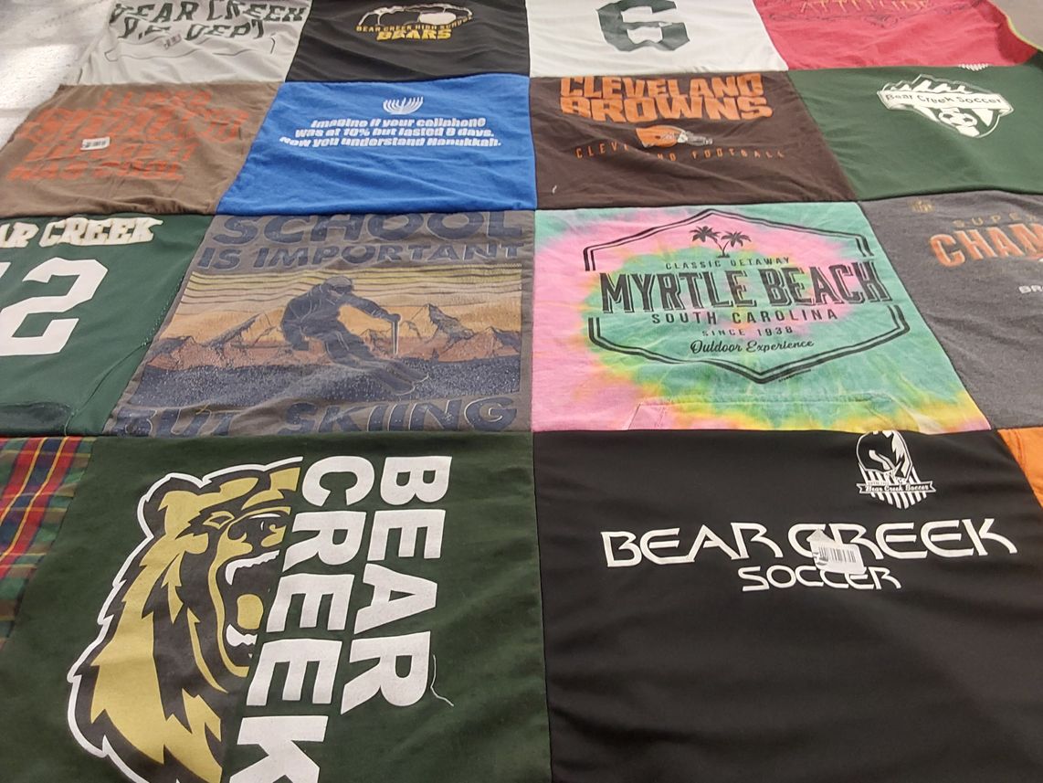 T-shirt quilt featuring cleveland browns by Lisa from CO