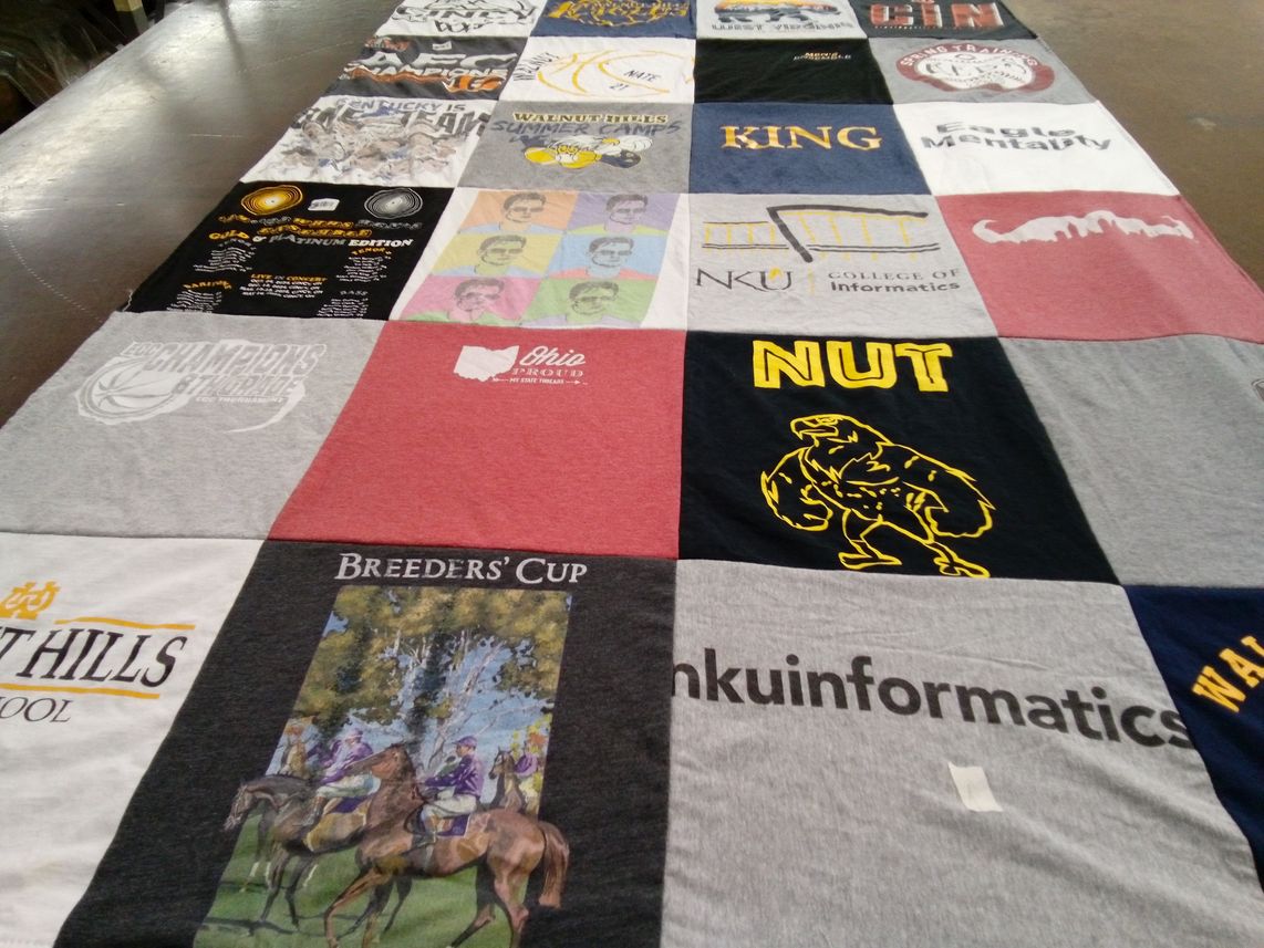 T-shirt quilt from northern kentucky university by Lara from OH