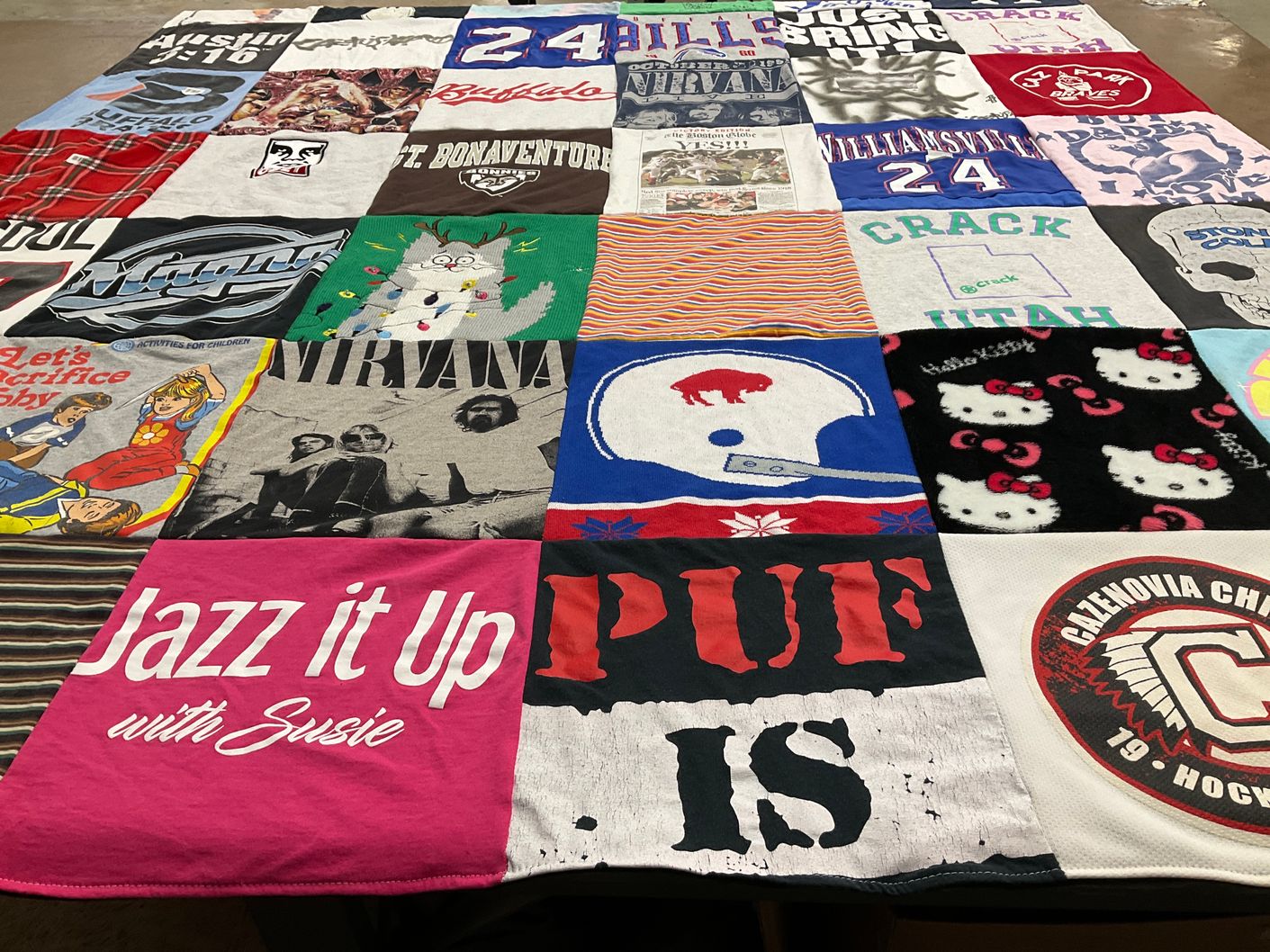 T-shirt quilt from st. bonaventure university, cazenovia college by matthew from NY