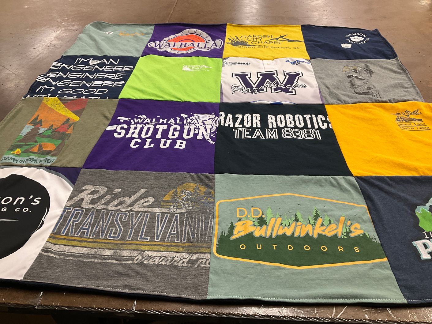 T-shirt quilt featuring walhalla raiders by Tina from SC