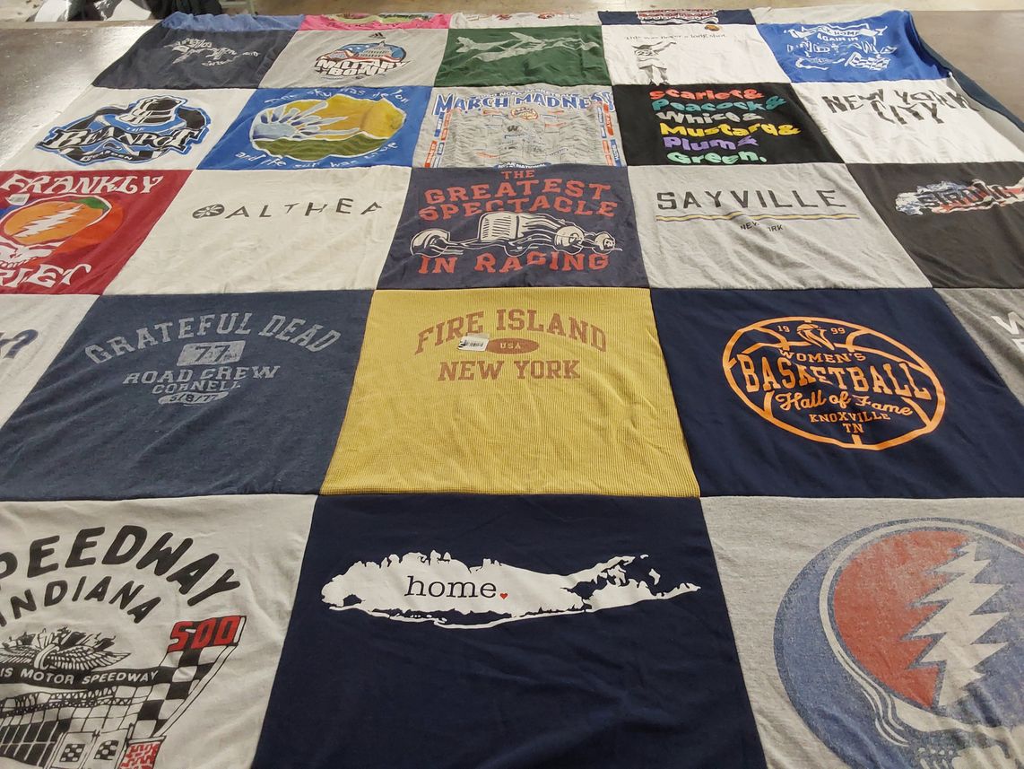 T-shirt quilt featuring women's basketball by Mary Ellen from GA