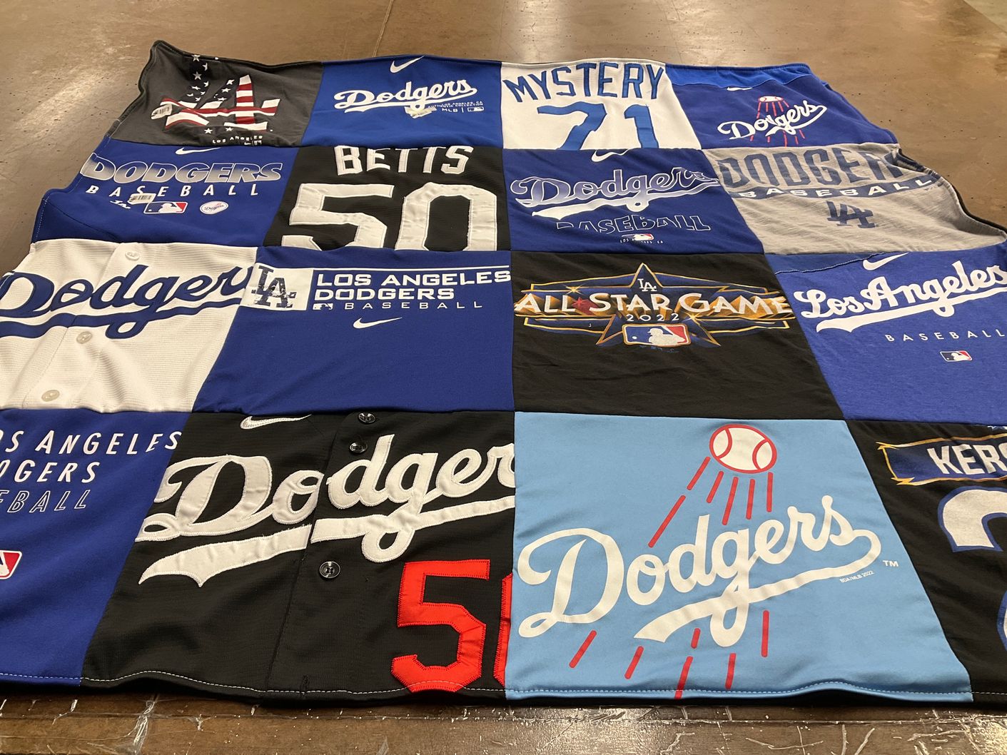 T-shirt quilt featuring los angeles dodgers by scott from CA