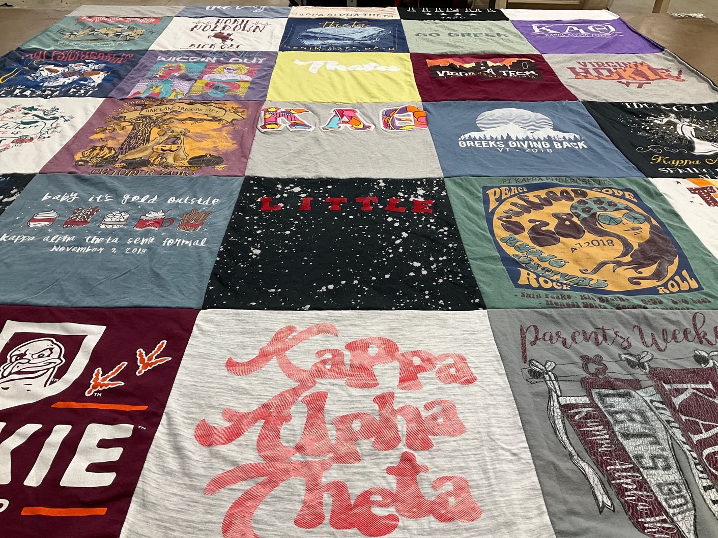 T-shirt quilt from virginia tech by Natalie from VA