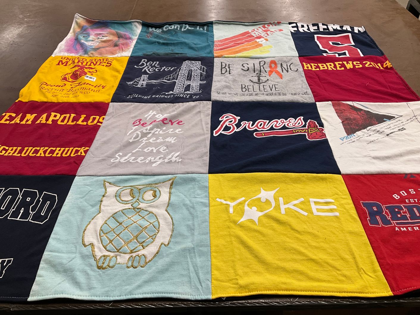 T-shirt quilt featuring braves, boston red sox by Taylor from TN