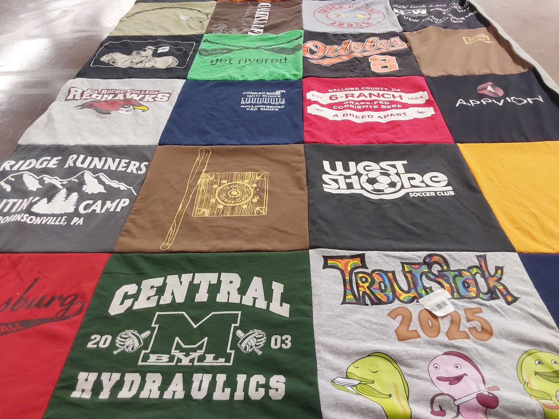 T-shirt quilt featuring west shore soccer club by Benjamin from PA