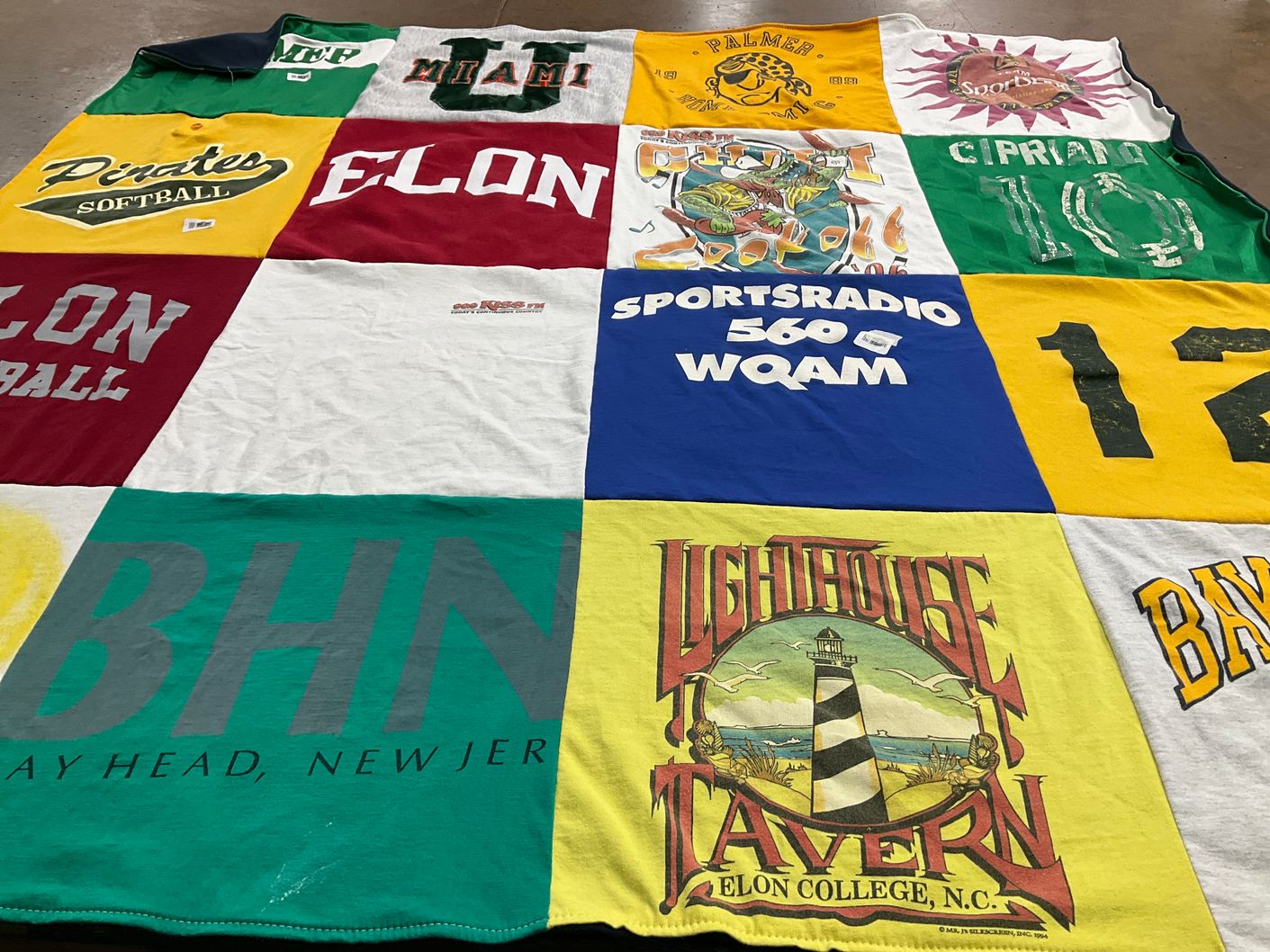 T-shirt quilt from elon college by Denise from FL