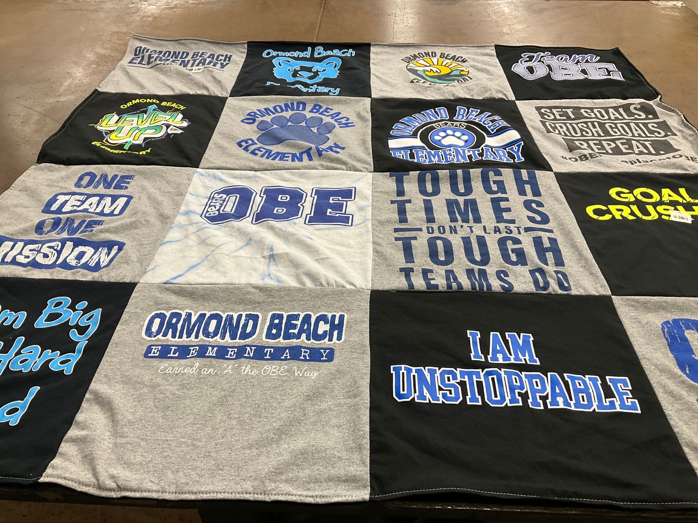 T-shirt quilt from ormond beach elementary school by Emily from FL