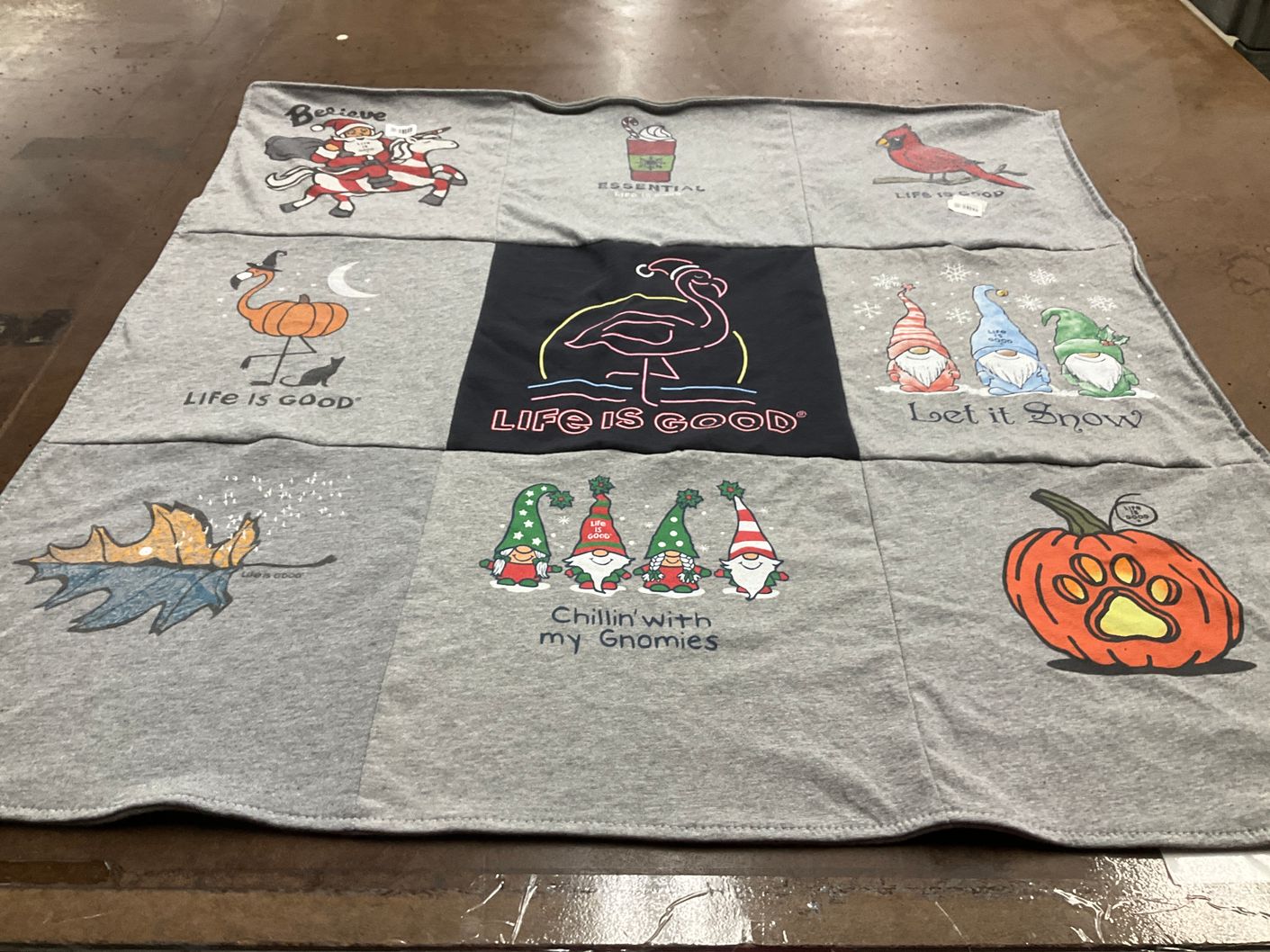 T-shirt quilt with holidays, pets themes by Kelly from OH